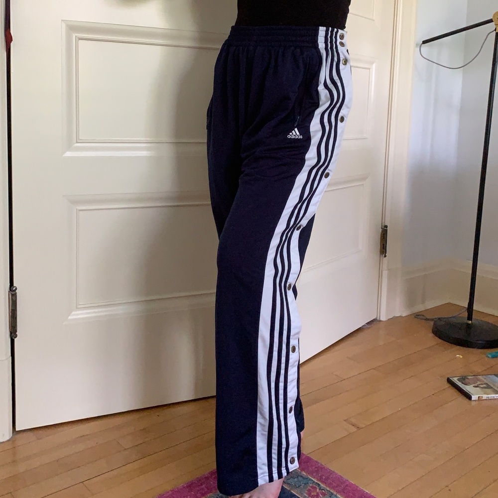 Vintage snap adidas track pants